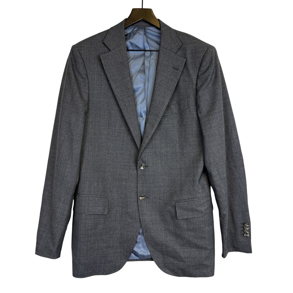 Suitsupply Vitale Barberis Canonico Wool Suit Jacket Tailored Gray Lazio - 42L